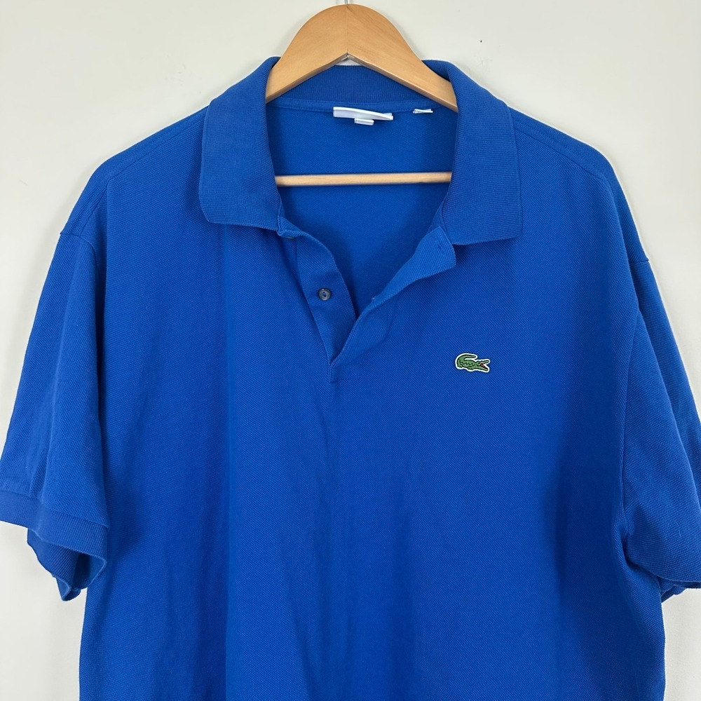 Lacoste Polo Shirt Blue Cotton Classic Fit Golf Tennis Pique Mens 4XL